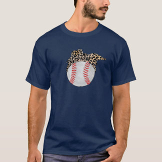 Baseball-Ball mit Leopard Bandana Baseball Mama Mo T-Shirt