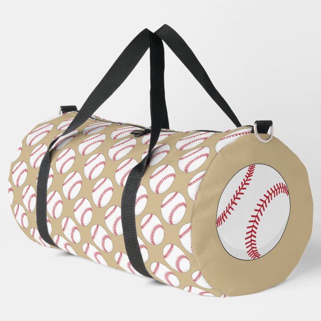 Baseball-Ball-Muster Duffle Bag (Linke Ecke)