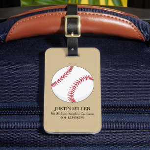 Baseball Ball personalisieren Gepäckanhänger