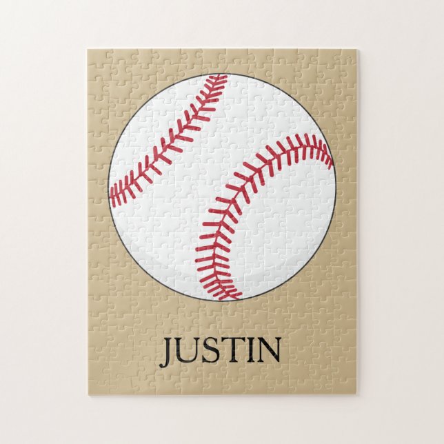 Baseball Ball personalisieren Puzzle (Vertikal)