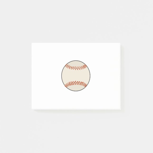 Baseball Ball Post-it Klebezettel (Vorderseite)