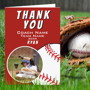 Baseball Ball Red Danke Coach Foto