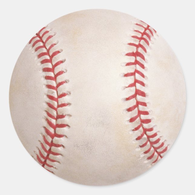 Baseball Ball Round Sticker (Vorderseite)