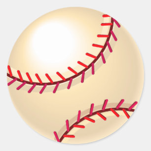 Baseball Ball Runder Aufkleber