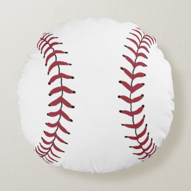 Baseball Ball Rundes Kissen (Vorderseite)