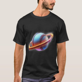 Baseball Ball Saturn Planet, Phantastischer Sportd T-Shirt
