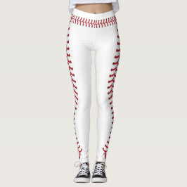 Baseball Ball Seam Stitches Muster Leggings
