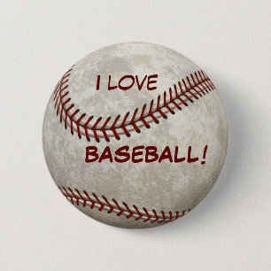 Baseball-Ball-Spiel "ich Liebe BASEBALL!" Sport Button