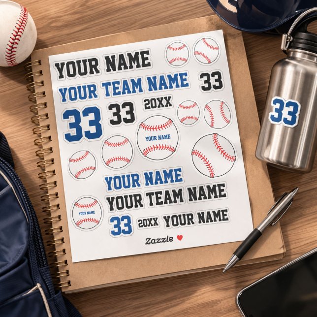 Baseball-Ball-Team-Name Jahr Aufkleber (Von Creator hochgeladen)