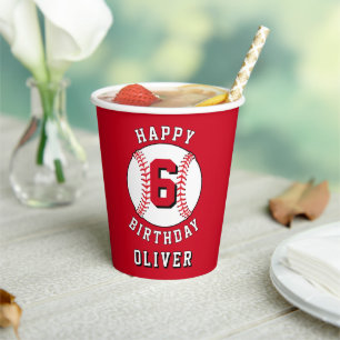 Baseball Ball Themed Kindergeburtstag Party Pappbecher