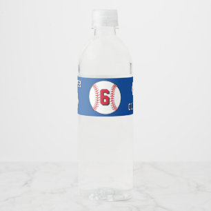 Baseball Ball Themed Kindergeburtstag Party Wasserflaschenetikett