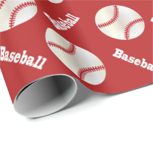 Baseball-Bälle  DIREKTE Hintergrundfarbe Geschenkpapier