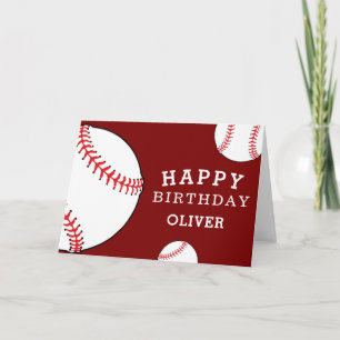 Baseball Bälle Sport Alles Gute zum Geburtstag Kin Karte
