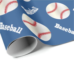 Baseball Balls   DIY Hintergrundfarbe Geschenkpapier
