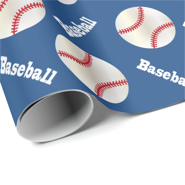 Baseball Balls | DIY Hintergrundfarbe Geschenkpapier (Rolleneckpunkt)