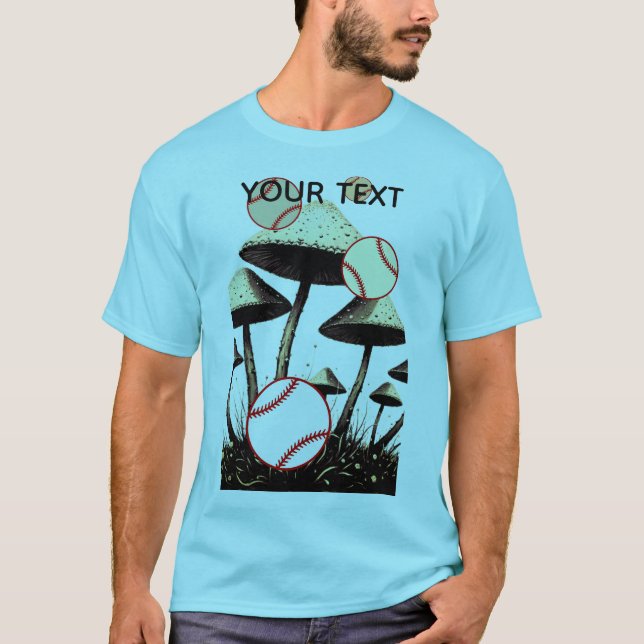 Baseball balls mushrooms funny T-Shirt (Vorderseite)