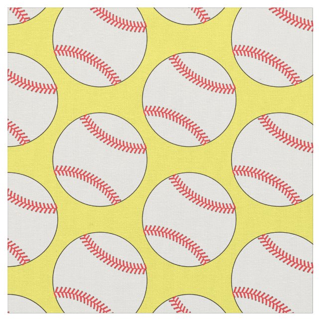 Baseball Balls Sportgelb Stoff (Nahaufnahme)