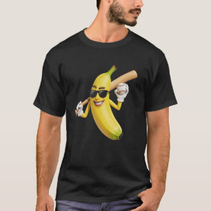 Baseball-Banane-Frucht-Sportteam-Spieler-Geschenk T-Shirt