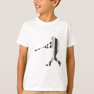 BASEBALL BAR CODE Sportler Muster Design T-Shirt