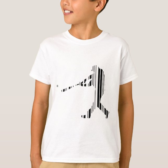 BASEBALL BAR CODE Sportler Muster Design T-Shirt (Vorderseite)