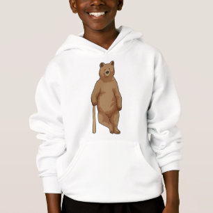 Baseball-Bär mit Baseballschläger Hoodie