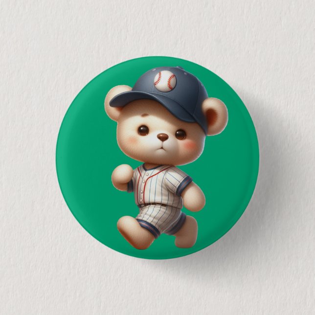 Baseball Bären 1 Button (Vorderseite)