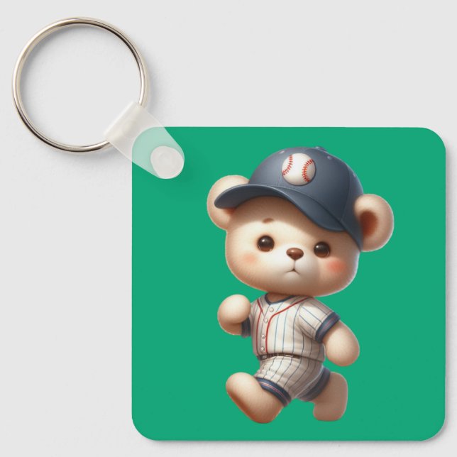 Baseball Bären 1 Schlüsselanhänger (Vorderseite)