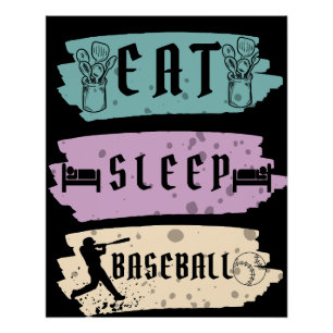 Baseball Baseball-Baseball-Spieler Funny Baseball Poster