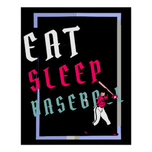 Baseball Baseball-Baseball-Spieler Funny Baseball  Poster