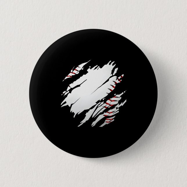 Baseball Baseball Design Button (Vorderseite)