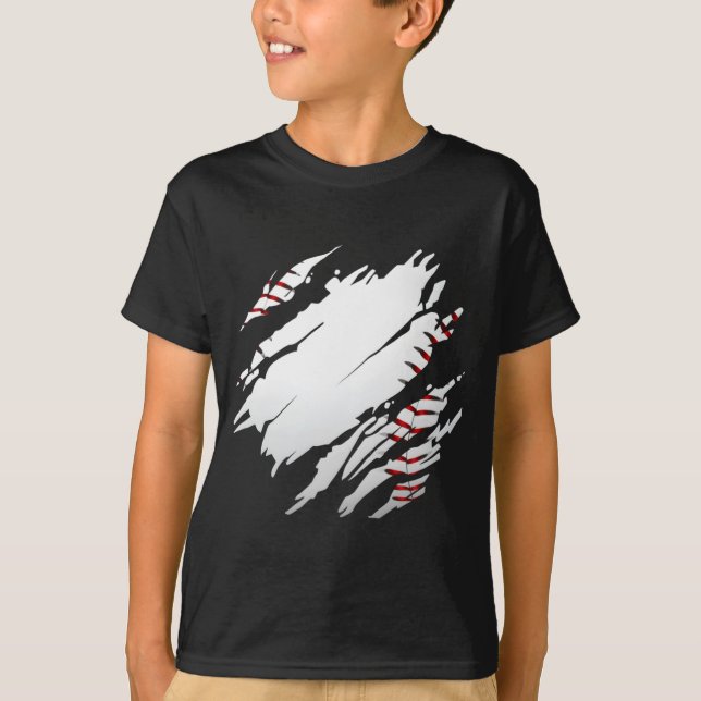Baseball Baseball Illustration T-Shirt (Vorderseite)