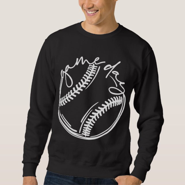 Baseball-Baseball-Leben Sweatshirt (Vorderseite)