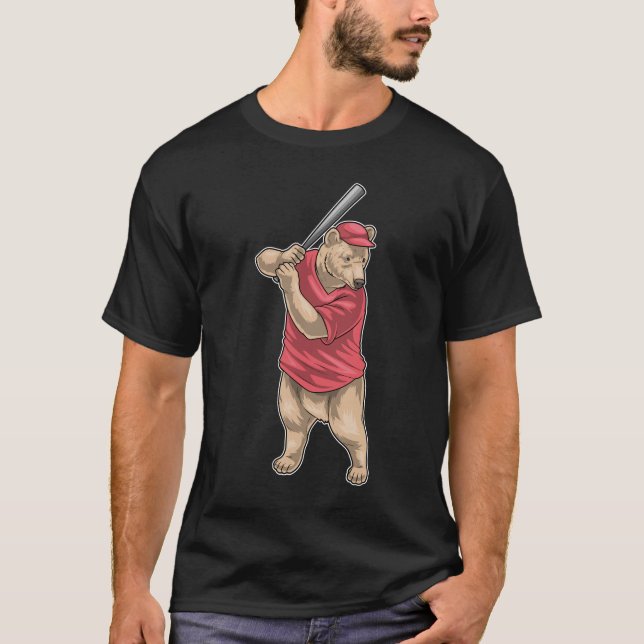 Baseball-Baseball-Schläger T-Shirt (Vorderseite)