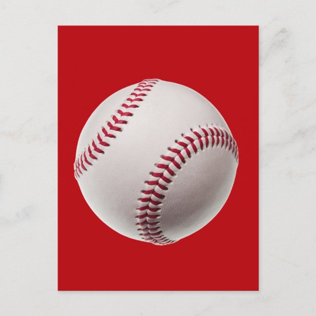 Baseball - Baseballs für Sportvorlagen auf Rot Postkarte (Vorderseite)