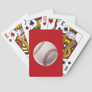 Baseball - Baseballs für Sportvorlagen auf Rot Spielkarten