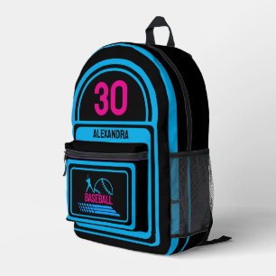 Baseball, Baseballspielerin Mädchen, Geburtstagsge Bedruckter Rucksack
