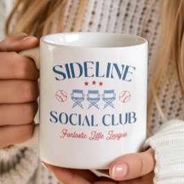 Baseball Baseline Social Club mit Liga-Namen Kaffeetasse