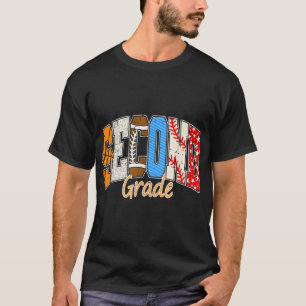 Baseball Basketball zurück zur Schule T-Shirt