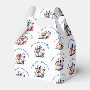 Baseball Bat Happy Birthday Name Pattern Kinder Geschenkschachtel