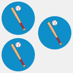 Baseball-Bat mit Ball Etiketten