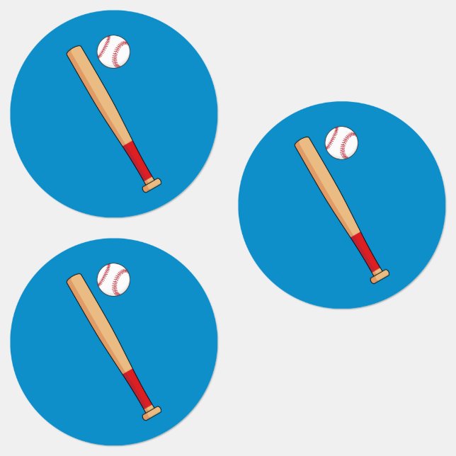 Baseball-Bat mit Ball Etiketten (Gruppe)
