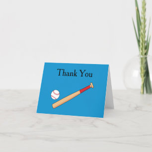 Baseball-Bat mit Ball personalisieren Dankeskarte