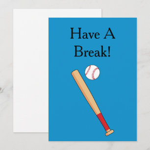 Baseball-Bat mit Ball personalisieren Feiertagskarte