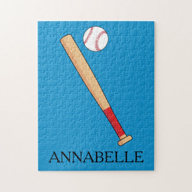 Baseball-Bat mit Kugelmuster Puzzle (Vertikal)