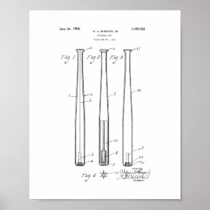 Baseball-Bat-Patent Poster