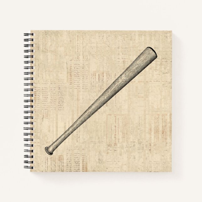 Baseball Bat Sports Art Design Notizbuch (Vorderseite)