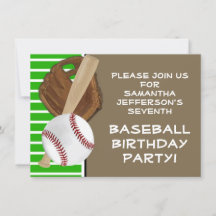 Baseball Bat Sports Boys Geburtstagsparty Thema