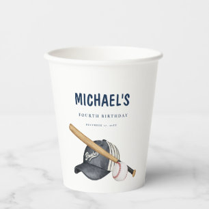 Baseball-Bat und Ball-Birthday-Papier-Cup Pappbecher