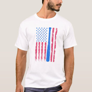 Baseball Bat USA Flag Sport Lover Men Frauen Kinde T-Shirt