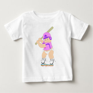 Baseball Batter Baby Girl T-shirt